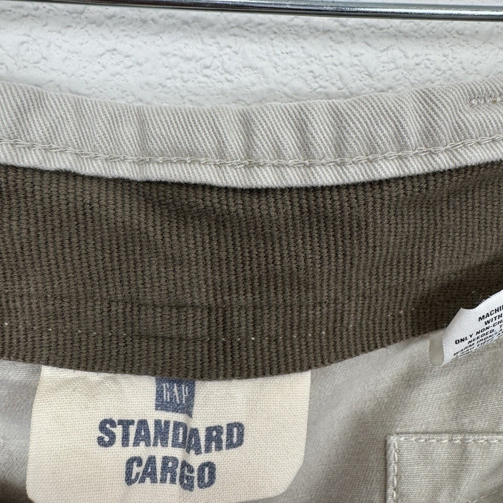 Vintage Y2K GAP Pants Mens 38x30 Beige Khaki Cargo Loose Baggy Wide Skate 2000s - Picture 9 of 16